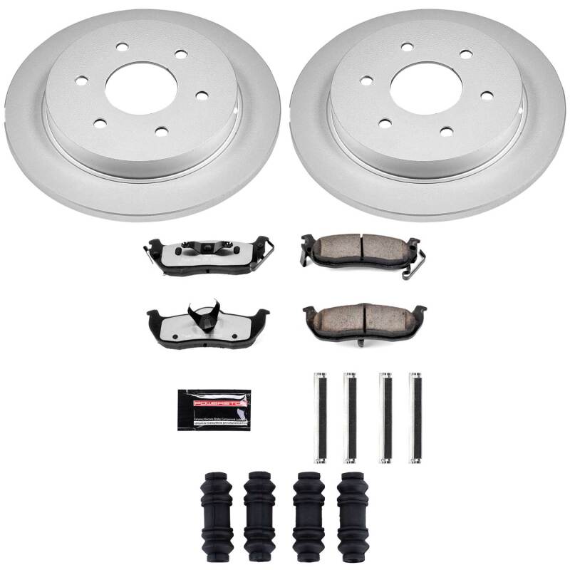 Power Stop 04-10 Infiniti QX56 Rear Z36 Coated Truck & Tow Brake Kit