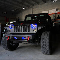 Oracle 07-17 Jeep Wrangler LED Fog Light Halo Kit - Blue
