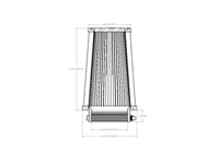 aFe POWER Universal Clamp-On Air Filter w/ D2 Dura-Dry Media - 4in F x 6in B x 4-3/4in T x 9in H