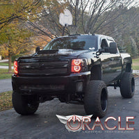 Oracle 07-13 Chevrolet Silverado LED Round Style Headlight Halo Kit - Green