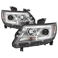Spyder Chevy Colorado 15-17 Projector Headlights - Light Bar LED - Chrome (PRO-YD-CCO15-LBDRL-C)