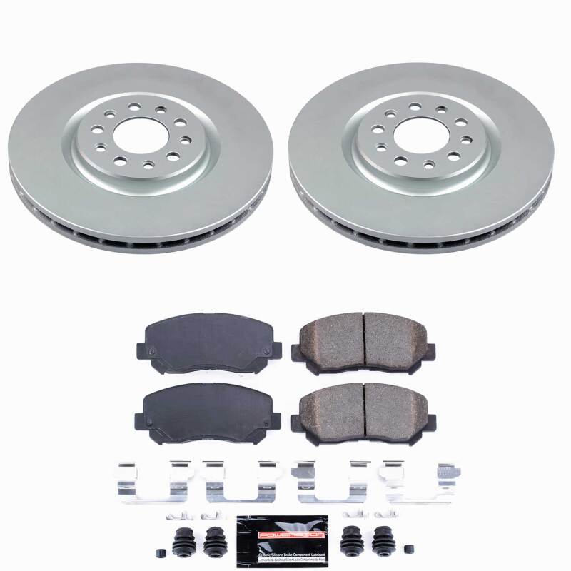 Power Stop 15-17 Chrysler 200 Front Z23 Coated Brake Kit