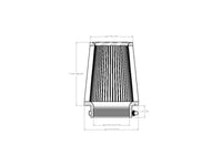 aFe POWER Universal Clamp-On Air Filter w/ D2 Dura-Dry Media - 4in F x 6in B x 4-3/4in T x 7in H