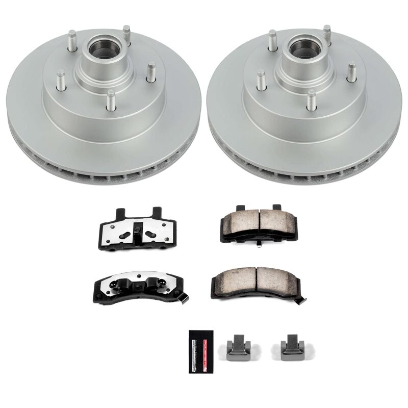 Power Stop 87-93 Ford E-150 Econoline Front Z36 Coated Truck & Tow Brake Kit