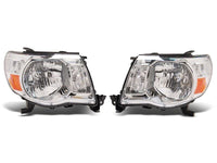 Raxiom 05-11 Toyota Tacoma Axial Series OE Replacement Headlights- Chrome Housing- Clear Lens