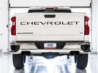 AWE Tuning 4th Gen GM 1500 6.2L 0FG Cat-Back Split Rear Exit (w/ Bumper Cutouts) - Quad Diamond Tips