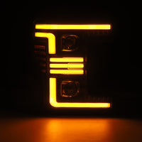 AlphaRex 17-19 Ford F-250/350/450/550  Super Duty PRO-Series Proj Headlights Black w/SeqSig & DRL