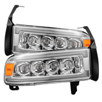AlphaRex 94-01 Dodge Ram 1500 NOVA LED Headlights Chrome w/ Activ. Light Seq. Signal and SB DRL