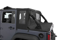 Bestop 07-18 Jeep Wrangler JK 4-Door Halftop Conversion Kit (Premium Black Twill)