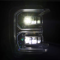 AlphaRex 23-26 Ford F-250 SD LUXX LED Proj Headlights Blk w/Activ Light/Seq Signal/Switchback