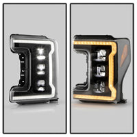 Spyder 17-19 Ford F-250/F-350/F-450 High-Power LED Headlights - Black (PRO-YD-FS17LEDAP-SEQSBGR-BK)