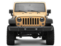 Raxiom 07-08 Jeep Wrangler JK Hi Output LED Headlights/Angel Eye DRL- Black Housing- Clear Lens