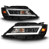 ANZO 14-20 Chevrolet Impala Square Projector LED Bar Headlights w/ Black Housing