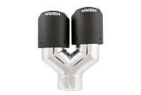 MBRP 3in ID / Dual 4in OD Out Staggered L 9.87in / R 9.37in Dual Wall Carbon Fiber Univ Exhaust Tip
