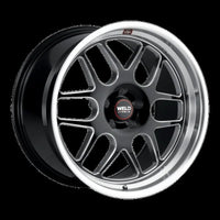 Weld Solana 20x9.5 / 5x127 BP / ET0 / 78.1mm Bore - Gloss Black MIL DIA Wheel