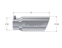 MBRP Universal Tip 5 O.D. Angled Rolled End 4 inlet 12 length