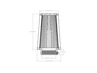aFe POWER Universal Clamp-On Air Filter w/ D2 Dura-Dry Media - 3-1/2in F x 6in B x 4-3/4in T x 9in H