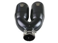 aFe Takeda 2.5in 304 Stainless Steel Clamp-on Exhaust Tip Passenger Side 2.5in Inlet 4inDual - Black
