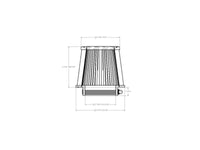 aFe POWER Universal Clamp-On Air Filter w/ D2 Dura-Dry Media - 3-3/4in F x 6in B x 4-3/4in T x 5in H