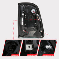 ANZO 19-24 RAM 1500 (Factory LED Models ONLY) Full LED Tail Lights SeqSig Black - Pair