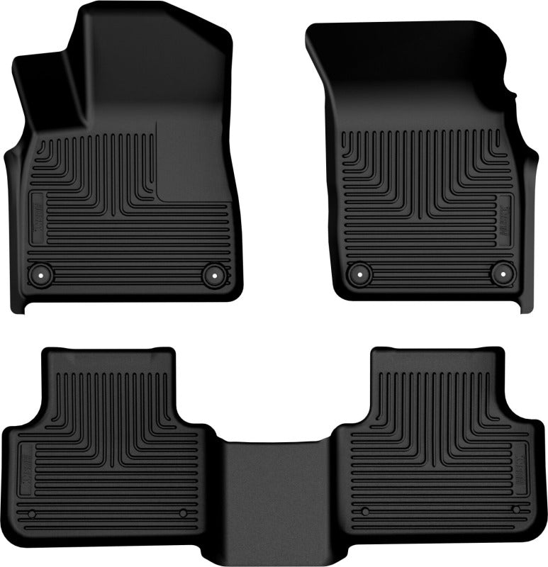 Husky Liners 18-26 Audi Q7 WeatherBeater Front & 2nd Row Floor Liners - Black