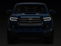 Raxiom 16-23 Toyota Tacoma w/ Factory Halogen DRL LED Headlights- Black Housing (Clear Lens)