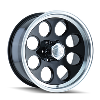 ION Type 171 18x9 / 8x165.1 BP / 0mm Offset / 130.8mm Hub Black/Machined Wheel