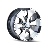 ION Type 136 15x6 / 5x114.3 BP / 0mm Offset / 83.82mm Hub Black/Machined Wheel