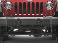 Raxiom 07-18 Jeep Wrangler JK V2 LED Switchback Fog Lights with Amber Turn Signal and Halo Rings