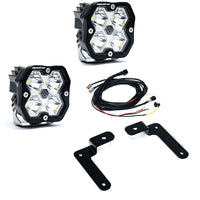 Baja Designs 18-25 Jeep JL/JT / 20-25 Gladiator Squadron 2.0 A-Pillar Sportsmen Kit (Spot) - Clear