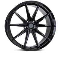 Vossen HFX-2 22x9 / 5x120 / ET30 / Flat Face / 72.56 - Gloss Black Wheel