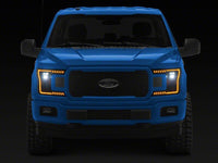 Raxiom 18-20 Ford F-150 LED Halo Surround Headlights with Amber DRL- Black Housing- Clear Lens