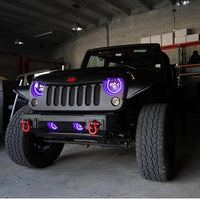 Oracle 07-17 Jeep Wrangler LED Fog Light Halo Kit - UV/Purple