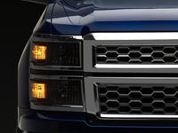 Raxiom 14-15 Chevrolet Silverado 1500 OE Style Headlights/ Chrome Trim- Black - Clear Lens