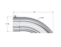 MBRP Universal Tip 5 O.D. Turn Down 5 inlet 14 length