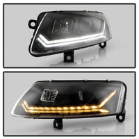 Spyder 09-11 Audi A6 Halogen Model Only Projector Headlights - (PRO-YD-ADA609-SEQ-BK)