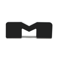 ORACLE Lighting Universal Illuminated LED Letter Badges - Matte Blk Surface Finish - M
