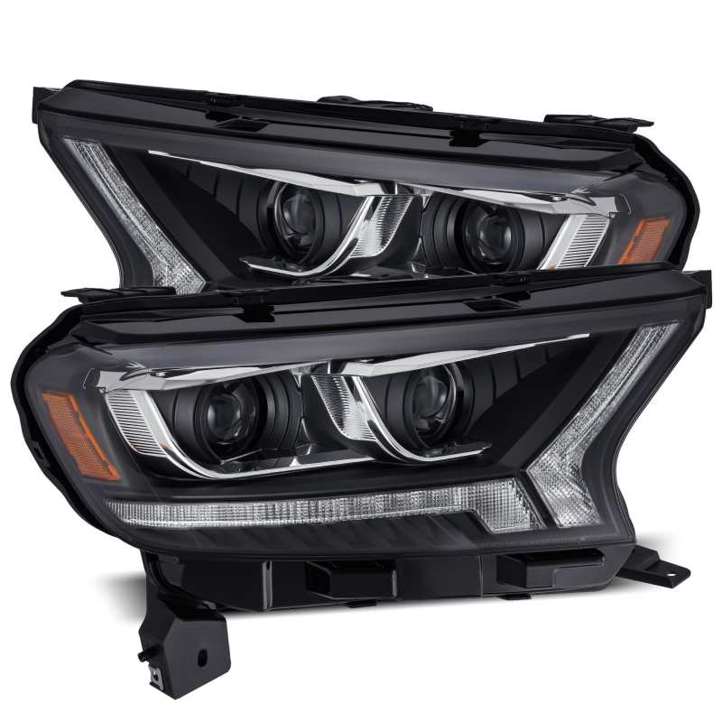 AlphaRex 2019+ Ford Ranger PROSeries Proj Headlights Plank Style Blac