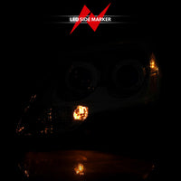 ANZO 2007-2014 Chevy Tahoe Crystal Headlight Chrome Amber(OE)