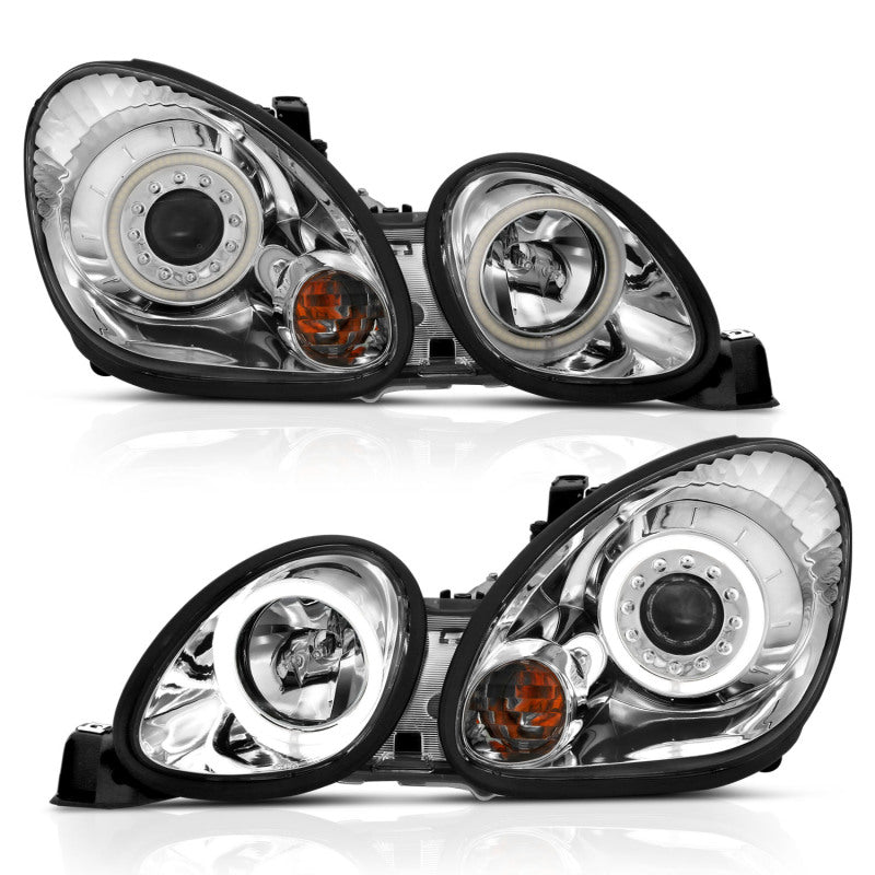 ANZO 1998-2005 Lexus Gs300 Projector Headlights w/ Halo Chrome ...