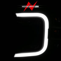 ANZO 18-20 Ford F-150 Full Led Projector Smoke Bar Style Headlights Black Amber