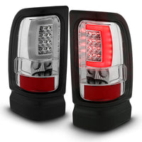 ANZO 1994-2001 Dodge Ram 1500 LED Taillights Plank Style Chrome w