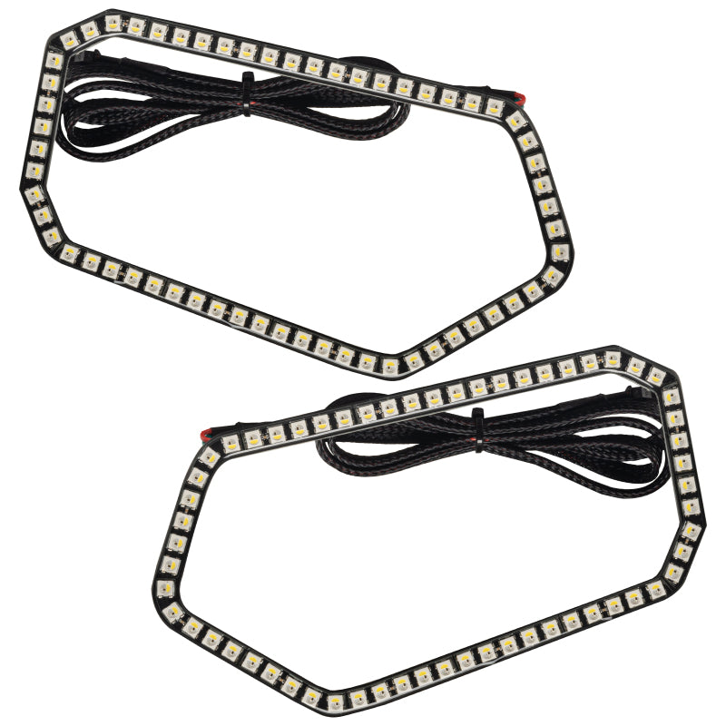 Oracle 08-19 Polaris RZR 570/800/900 Dynamic RGB+W Headlight Halo Kit - - Dynamic