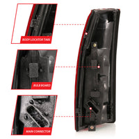 ANZO 1988-1999 Chevy C1500 Taillight Red/Clear Lens w/ Circuit Board(OE Replacement)