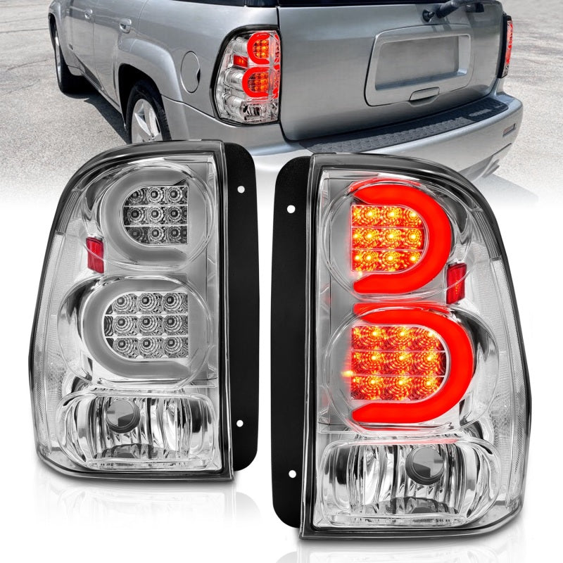 ANZO 2002-2009 Chevrolet Trailblazer LED Tail Lights w/ Light Bar Chro –  RetroShopLLC