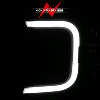 ANZO 18-20 Ford F-150 Full Led Projector Smoke Bar Style Headlights Black Amber