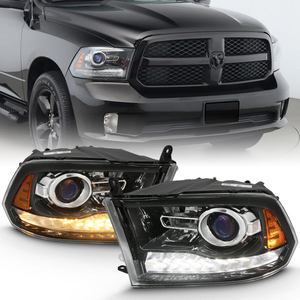 Full LED Headlights For 2009-2018 Dodge RAM 1500 2500 3500 Classic  2019-2021 L+R