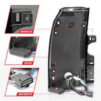 ANZO 2015-2020 Chevrolet Tahoe LED Tail Lights w/ Light Bar Black Housing Smoke Lens