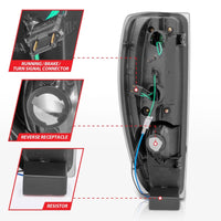 ANZO 04-10 Chevy Colorado LED Taillights G2 - Black