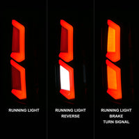 ANZO 2015-2020 Chevrolet Tahoe LED Tail Lights w/ Light Bar Black Housing Smoke Lens